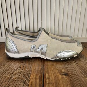 Merrell Barrado Womens Sz 9.5 Silver Beige Minimalist Walking Sport Shoes J73710